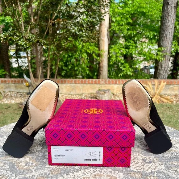 NIB Tory Burch Asymmetrical Block Heel Loafer - size 5 - Picture 12 of 12